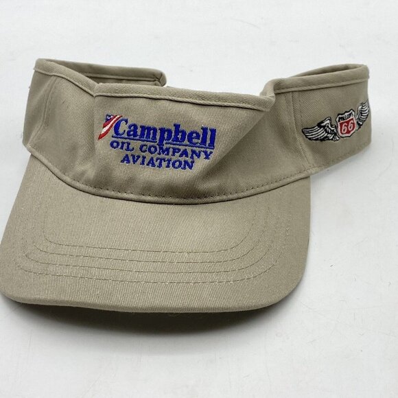Phillips‎ 66 Campbell Aviation Visior Hat Cap Brown Oil Company Adjustable - Picture 1 of 8